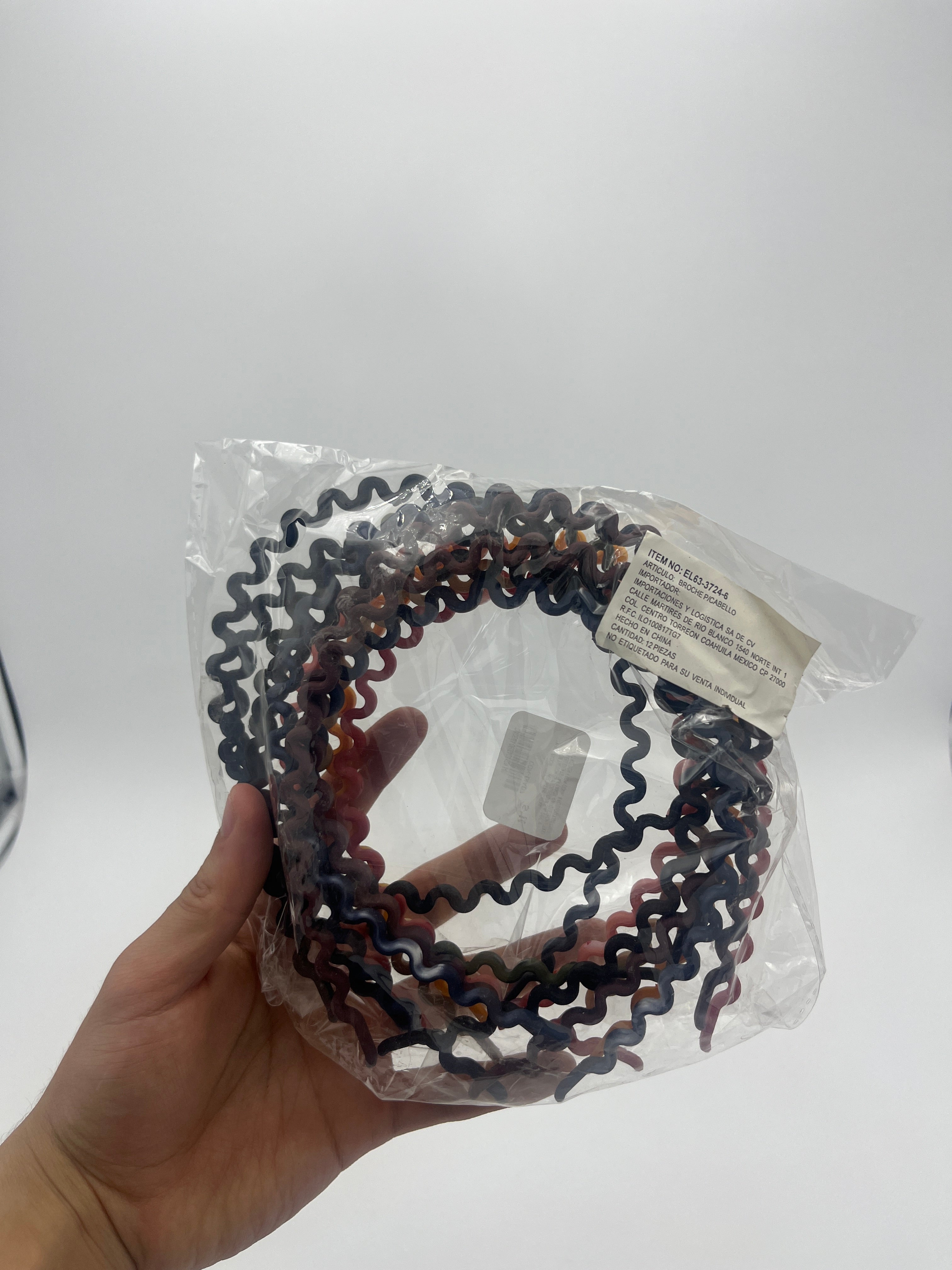 Diadema cuadros Colores Surtidos - Paquete de 12 piezas 1.83 c/u