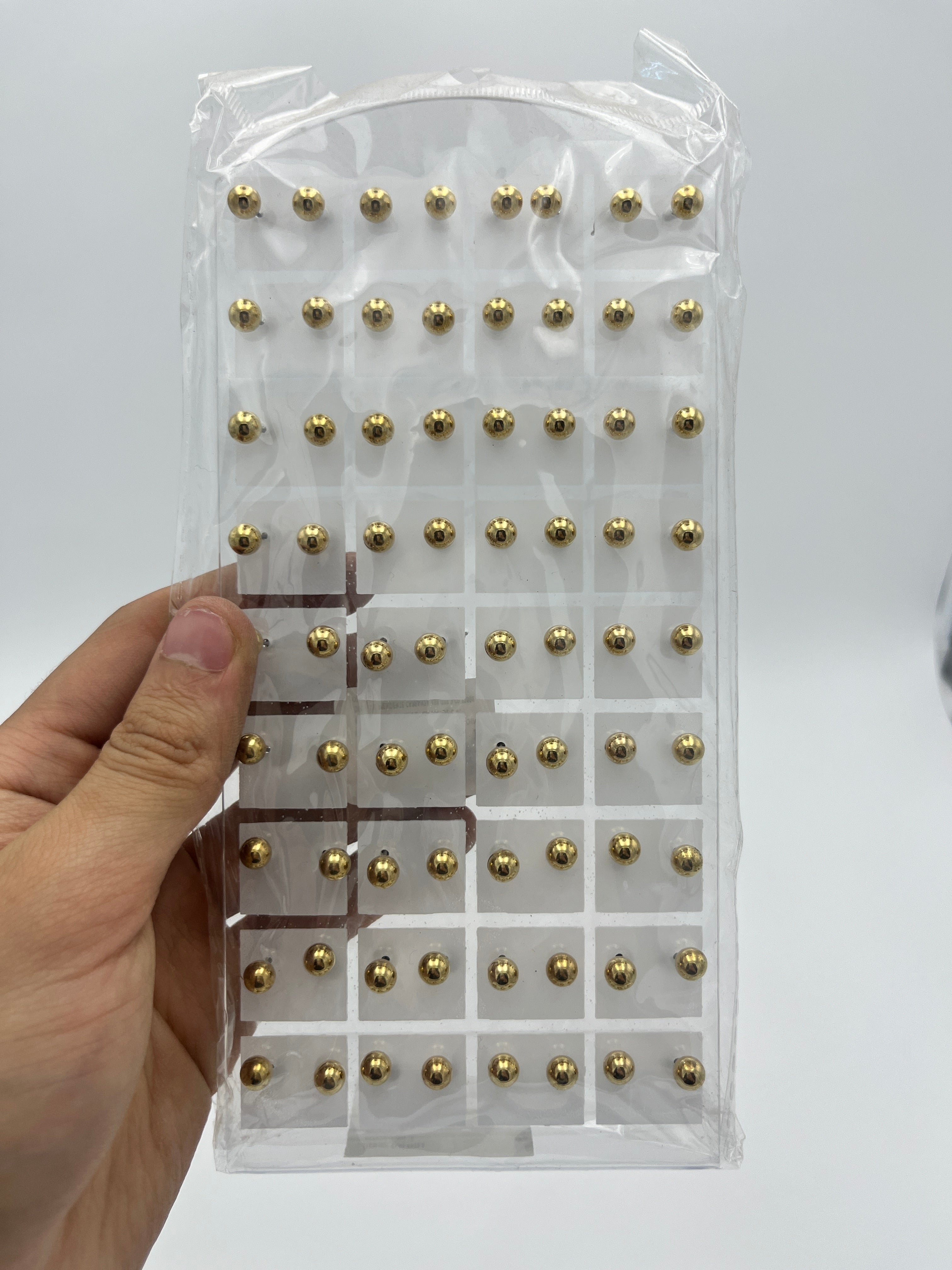 Broqueles Perla Dorada - Paquete de 36 piezas 1.75 c/u