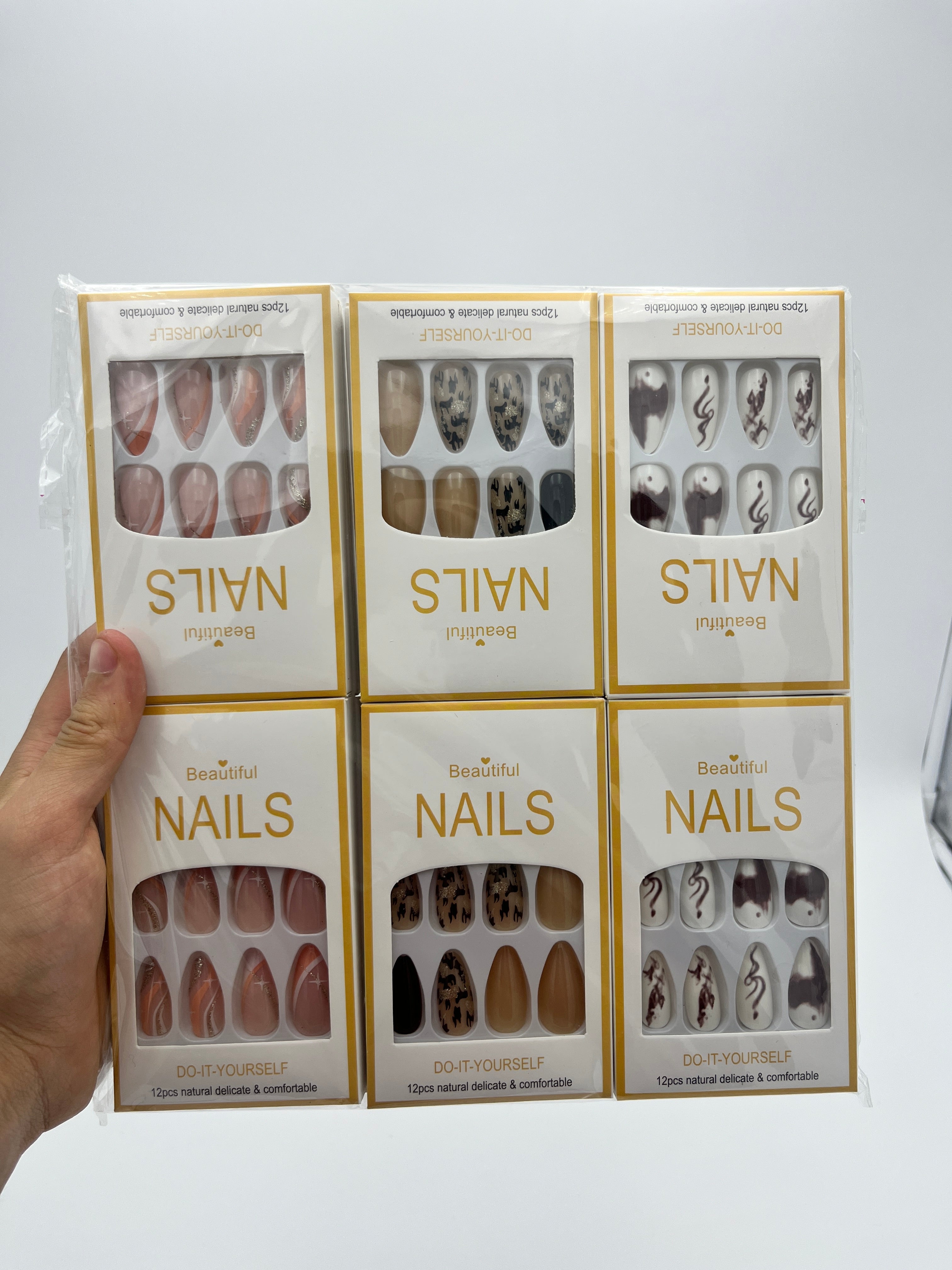 Uña Postiza Beautiful - Paquete de 12 piezas surtidas 10.00 c/u
