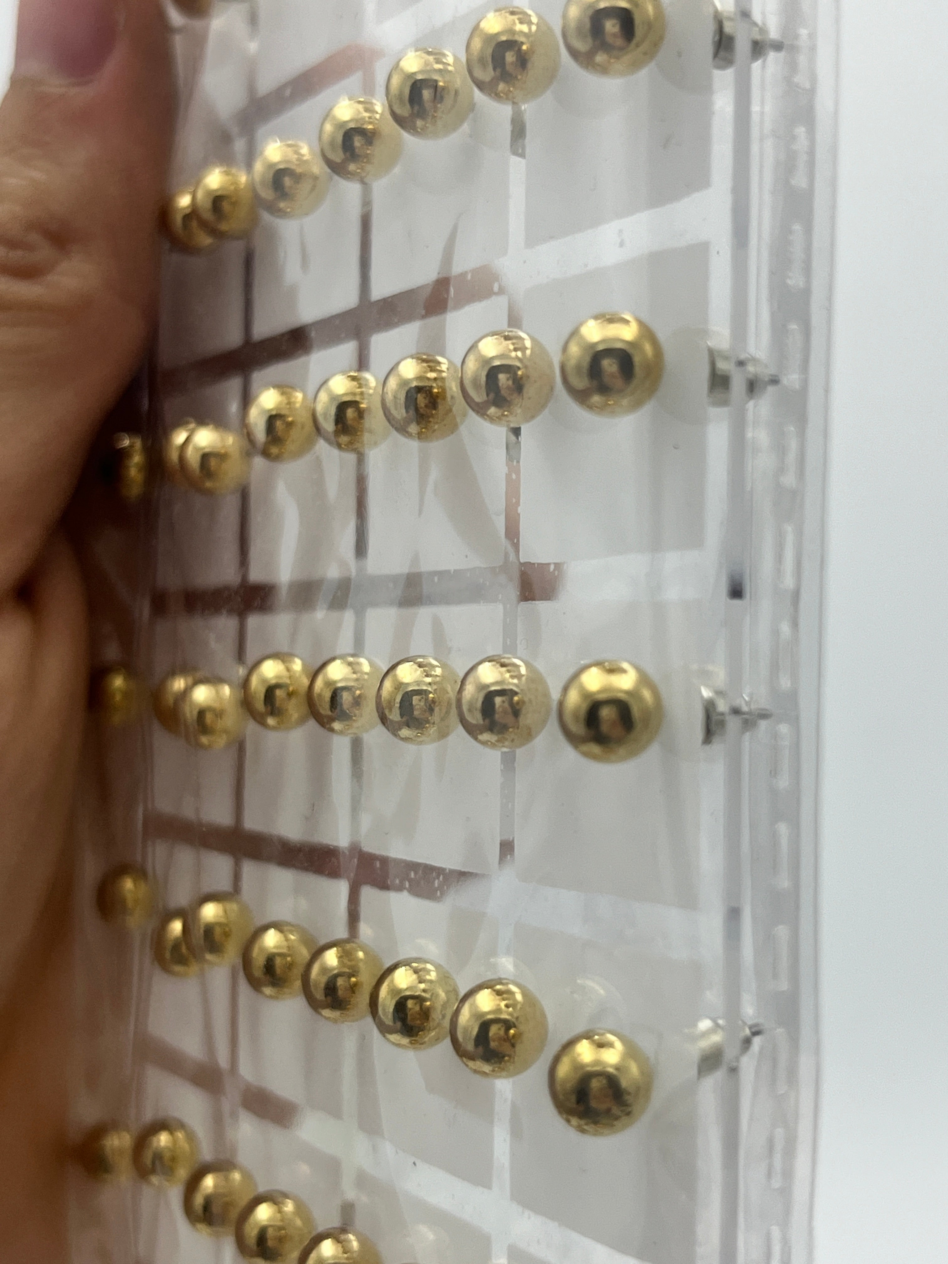 Broqueles Perla Dorada - Paquete de 36 piezas 1.75 c/u