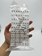 Broqueles perla plateada - Paquete de 36 piezas 1.75 c/u