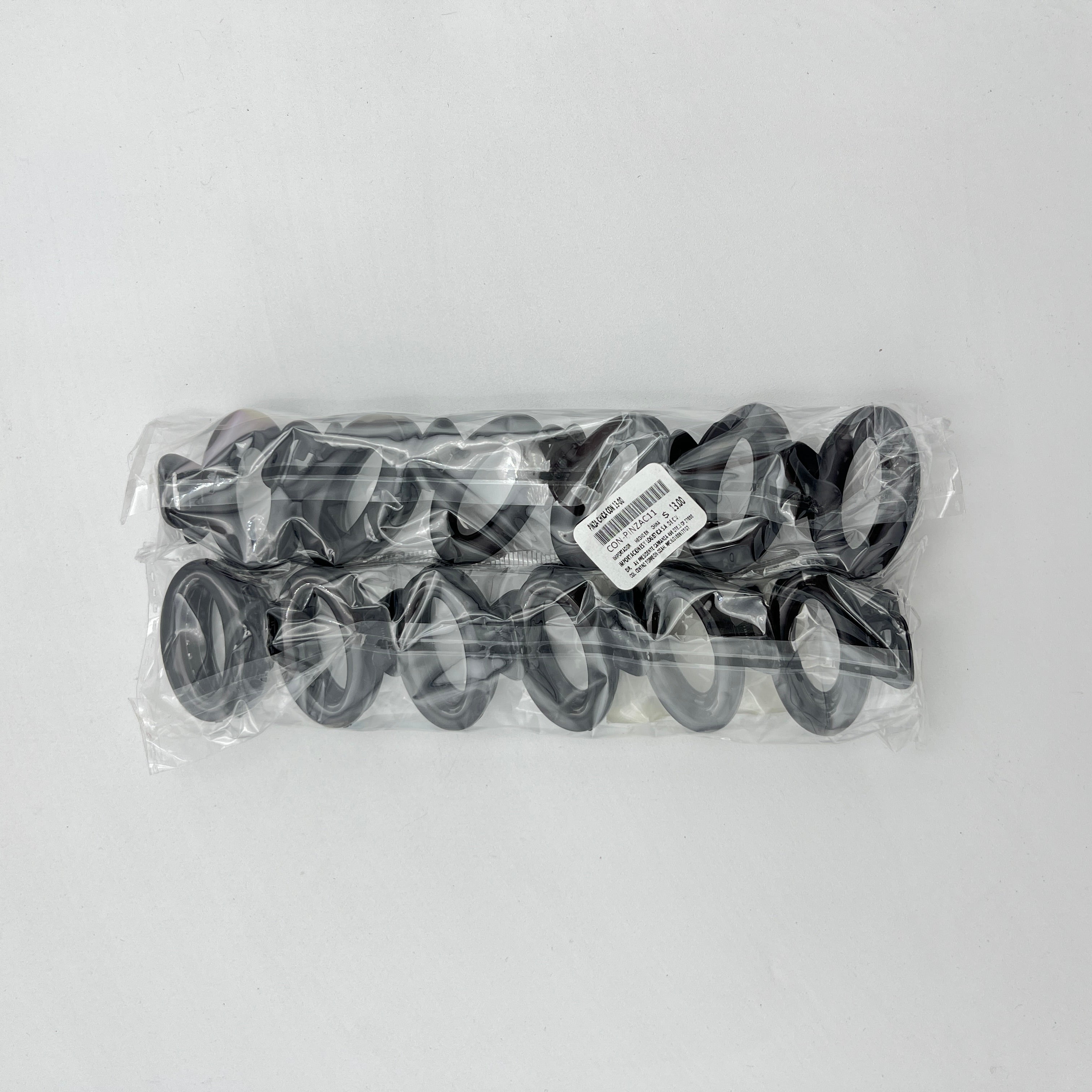 Pinza Chica Negra Óvalo - Paquete de 12 piezas 2.58 c/u