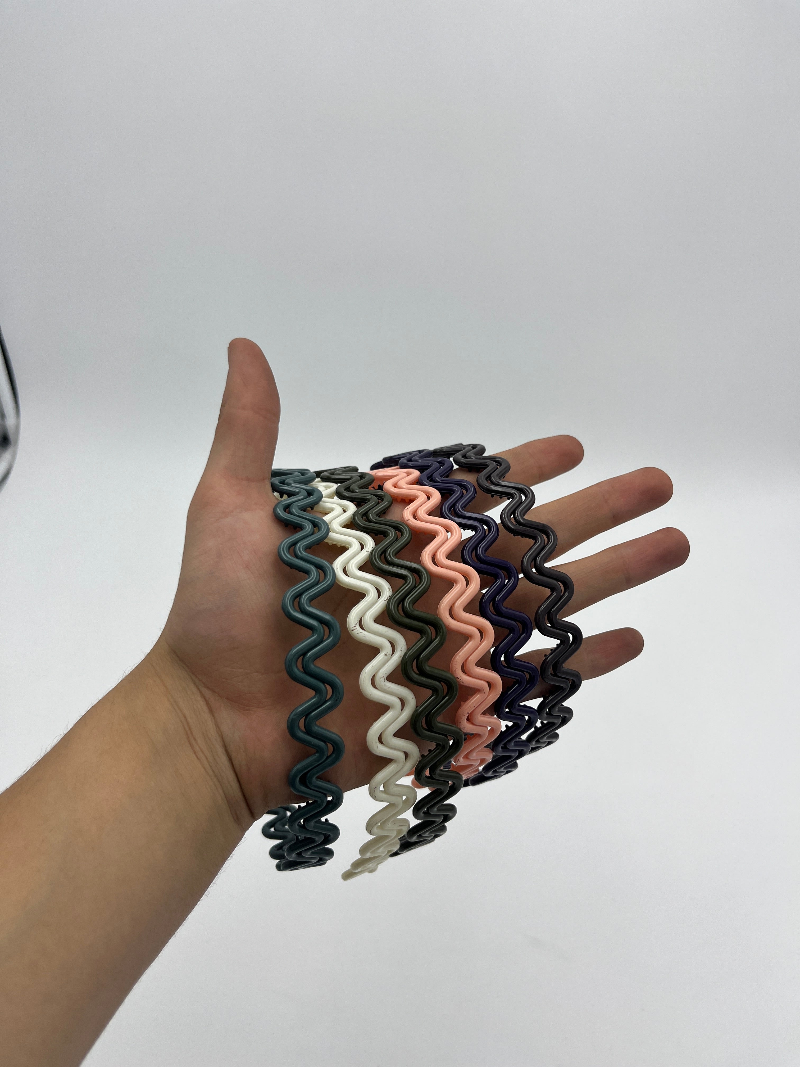 Diadema Onda Doble Colores Surtidos - Paquete de 12 piezas 1.83 c/u