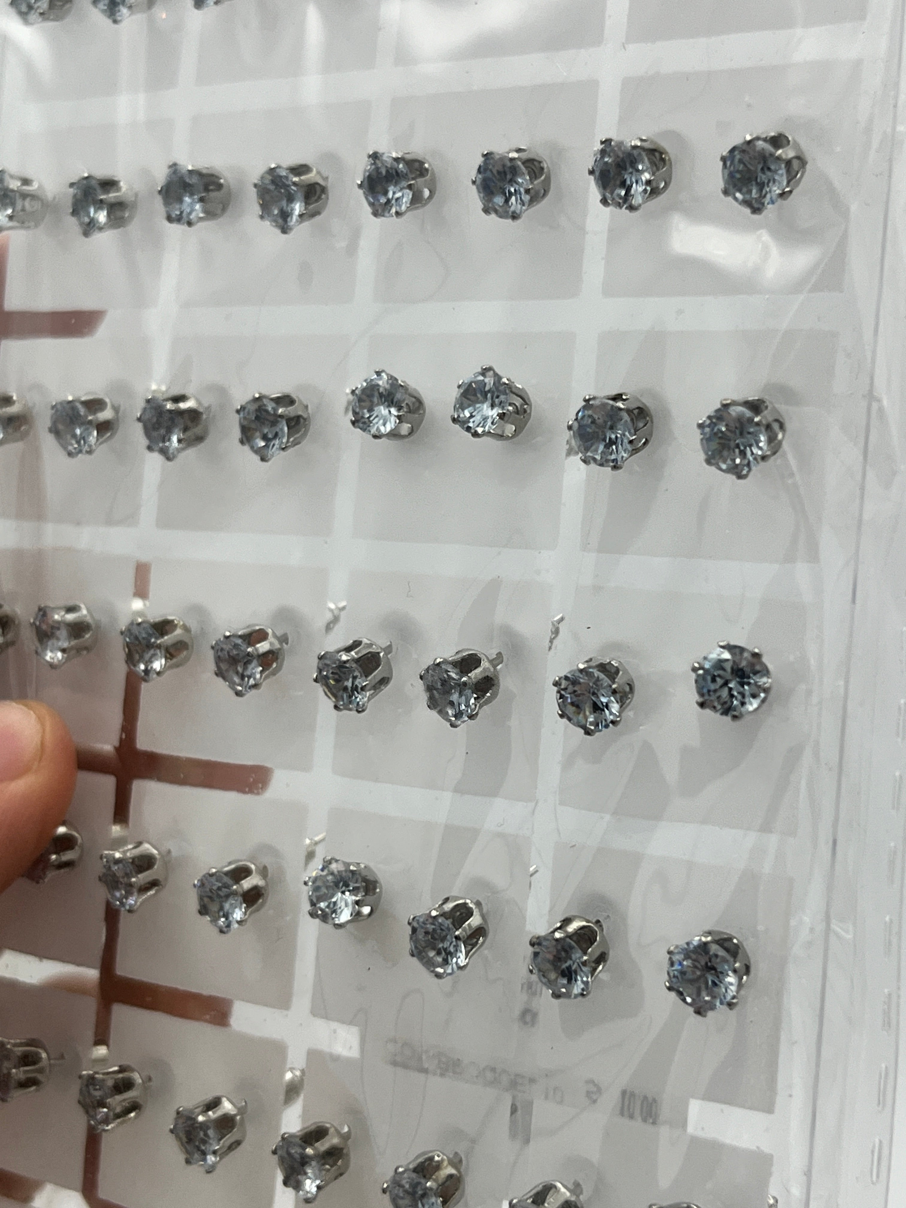 Broqueles zirconia chicos - Paquete de 36 piezas 1.75 c/u