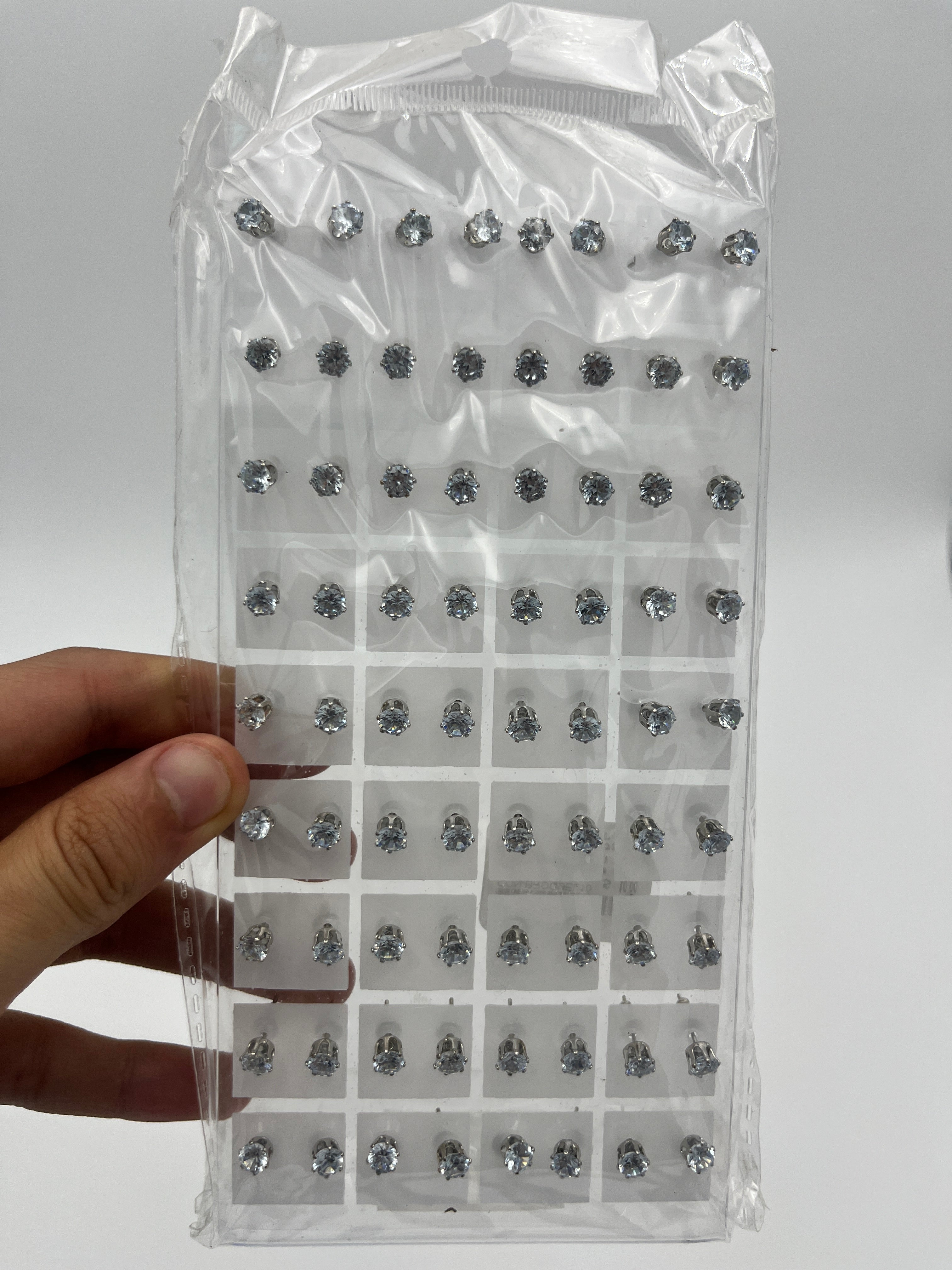 Broqueles zirconia chicos - Paquete de 36 piezas 1.75 c/u