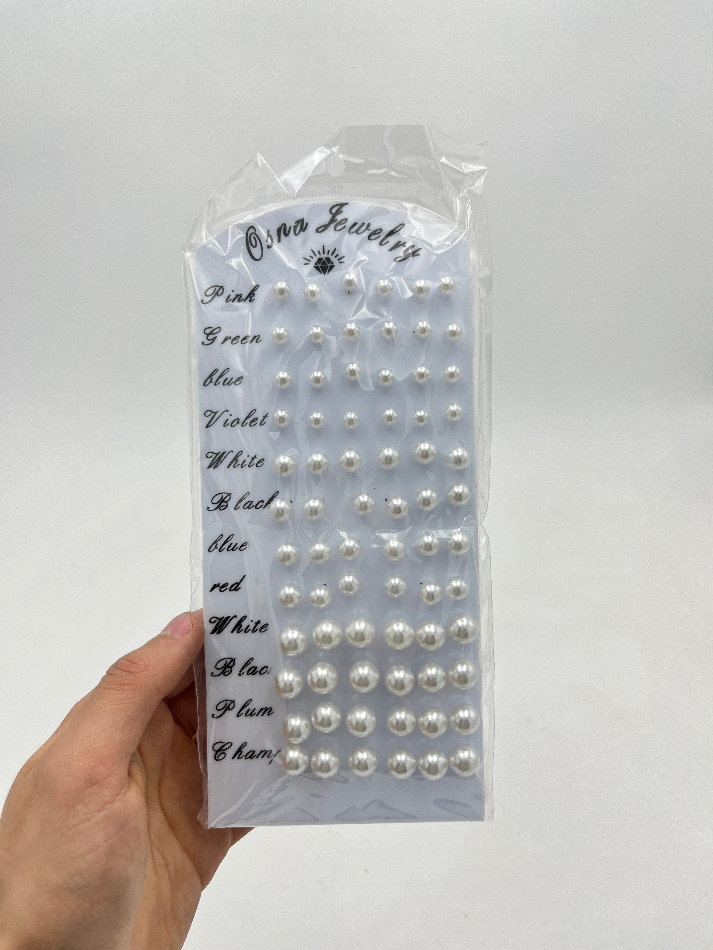 Broqueles perla tamaño variado - Paquete de 36 piezas 1.75 c/u