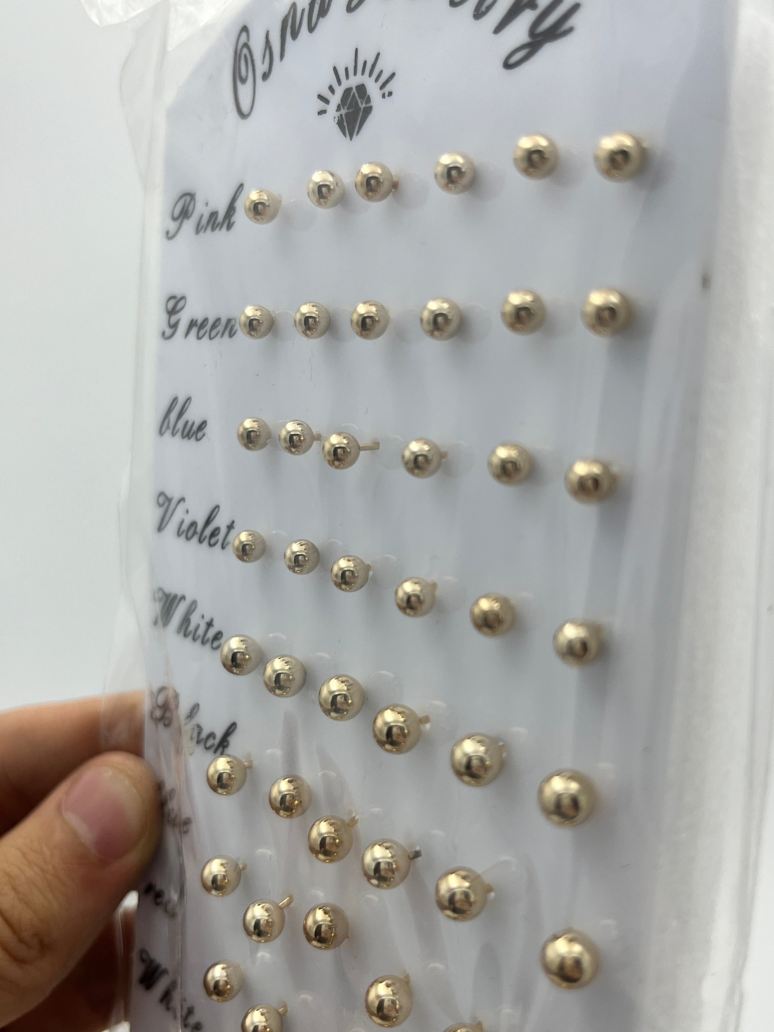 Broqueles dorados tamaños variados - Paquete de 36 piezas 1.75 c/u