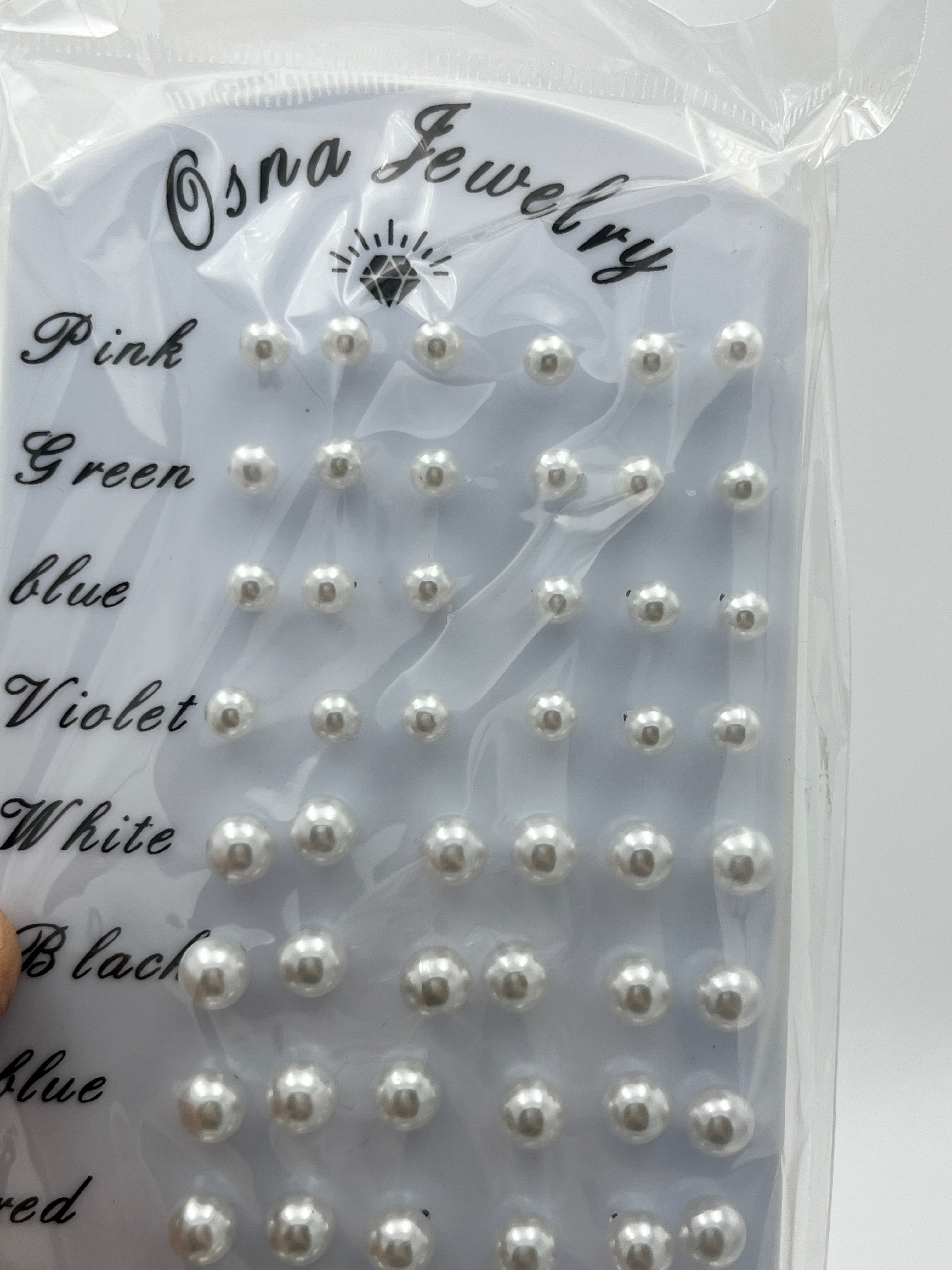 Broqueles perla tamaño variado - Paquete de 36 piezas 1.75 c/u