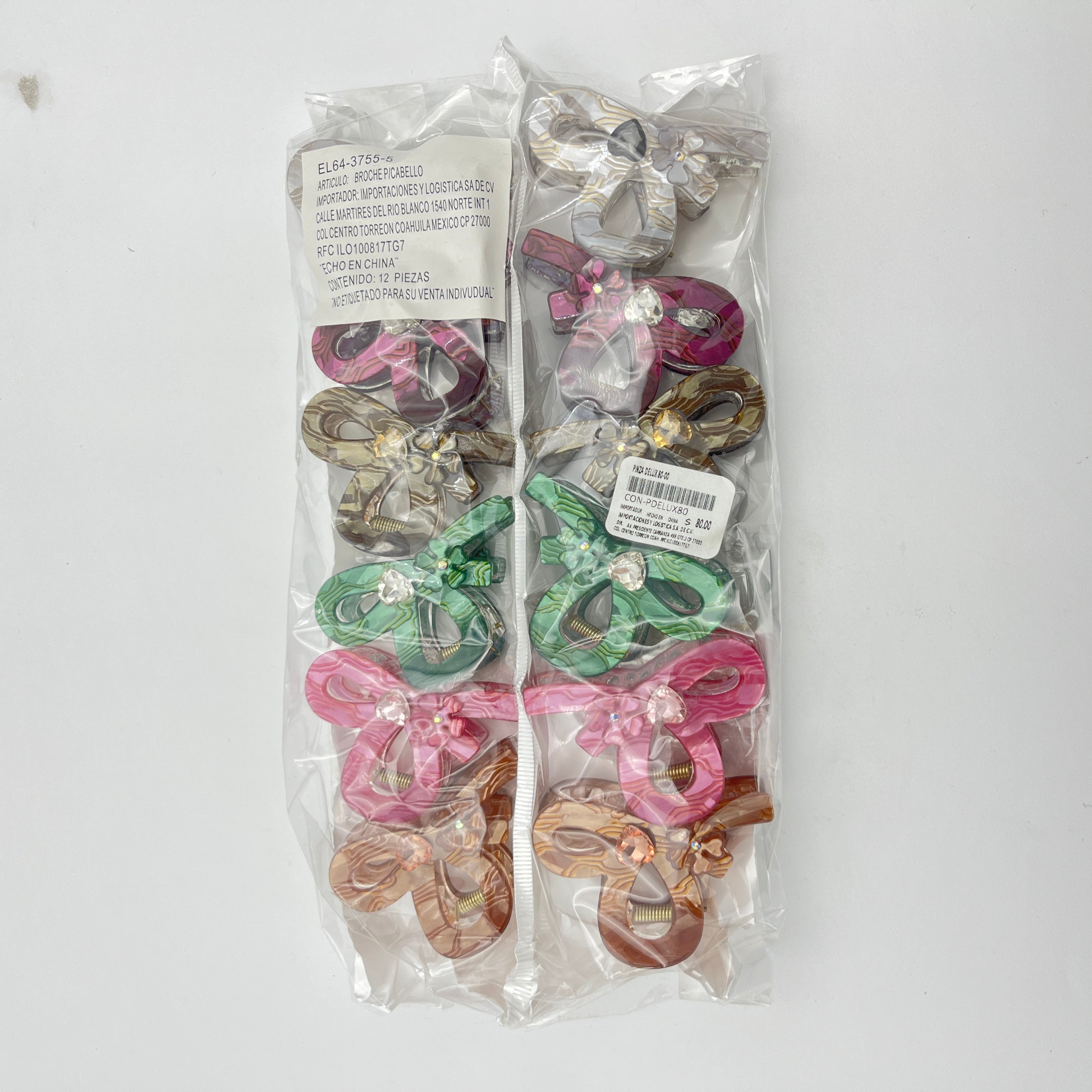 Pinza Deluxe Flor - Paquete de 12 piezas 15.00 c/u