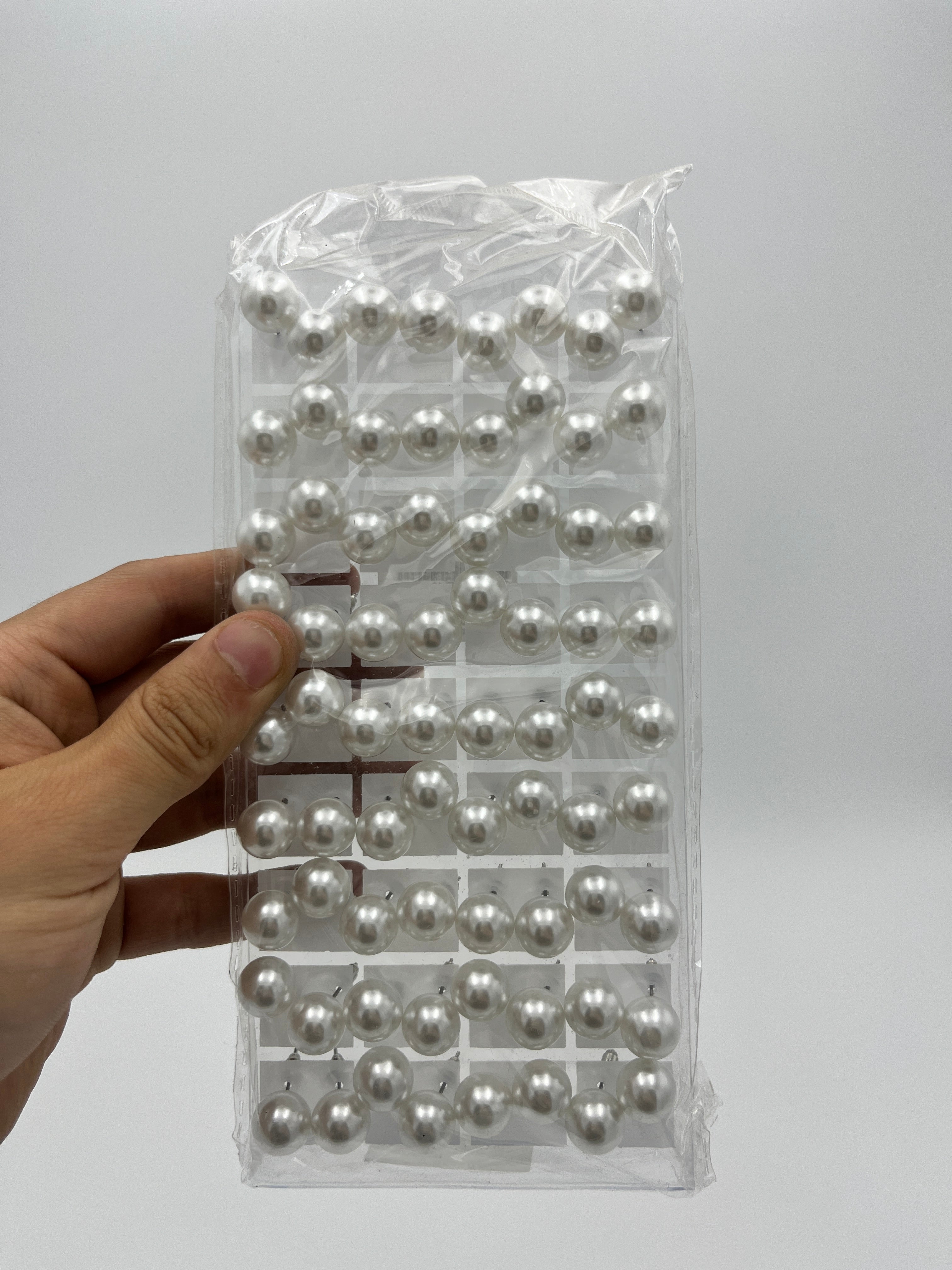 Broqueles perla grande - Paquete de 36 piezas 1.75 c/u