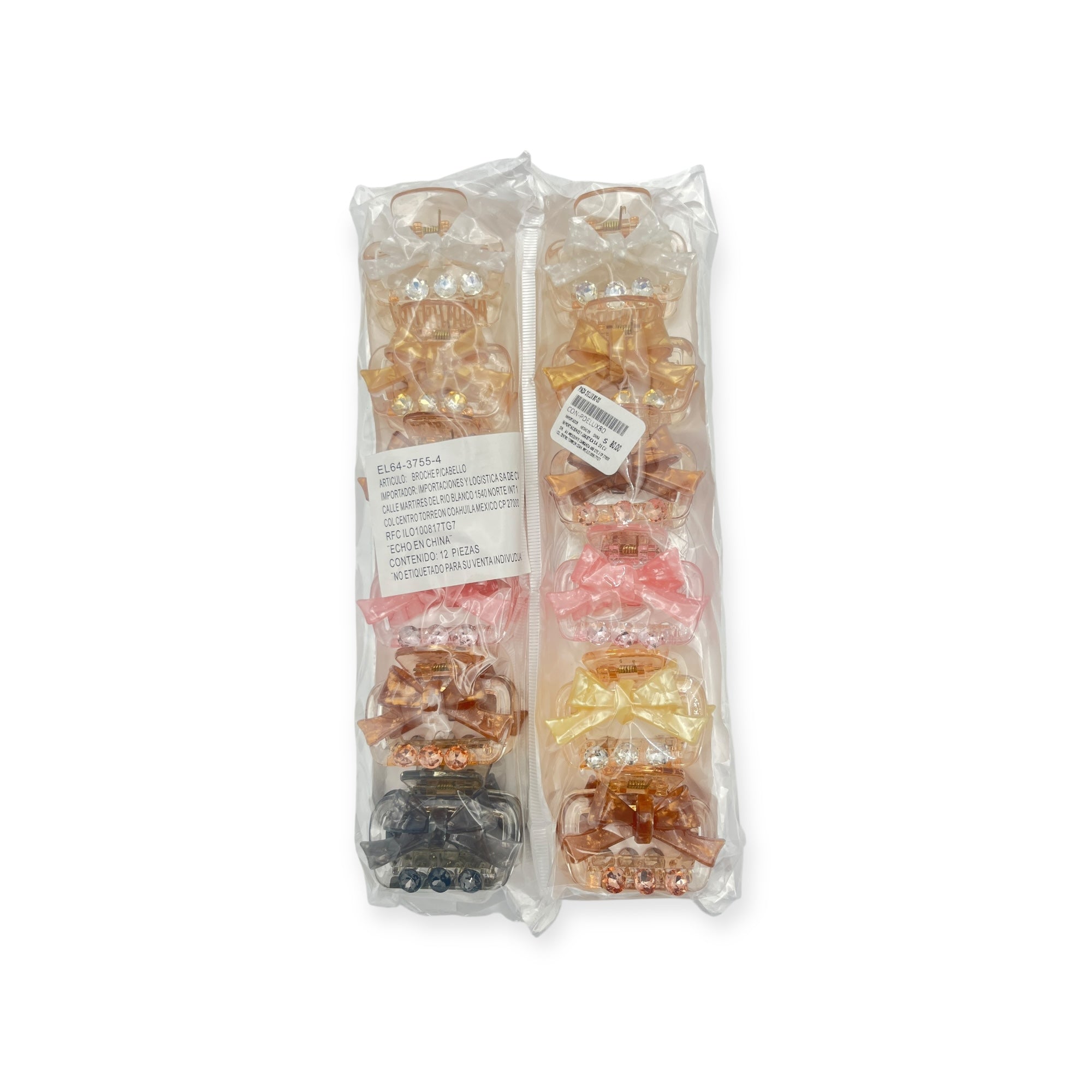 Pinza Deluxe Moño - Paquete de 12 piezas 15.00 c/u