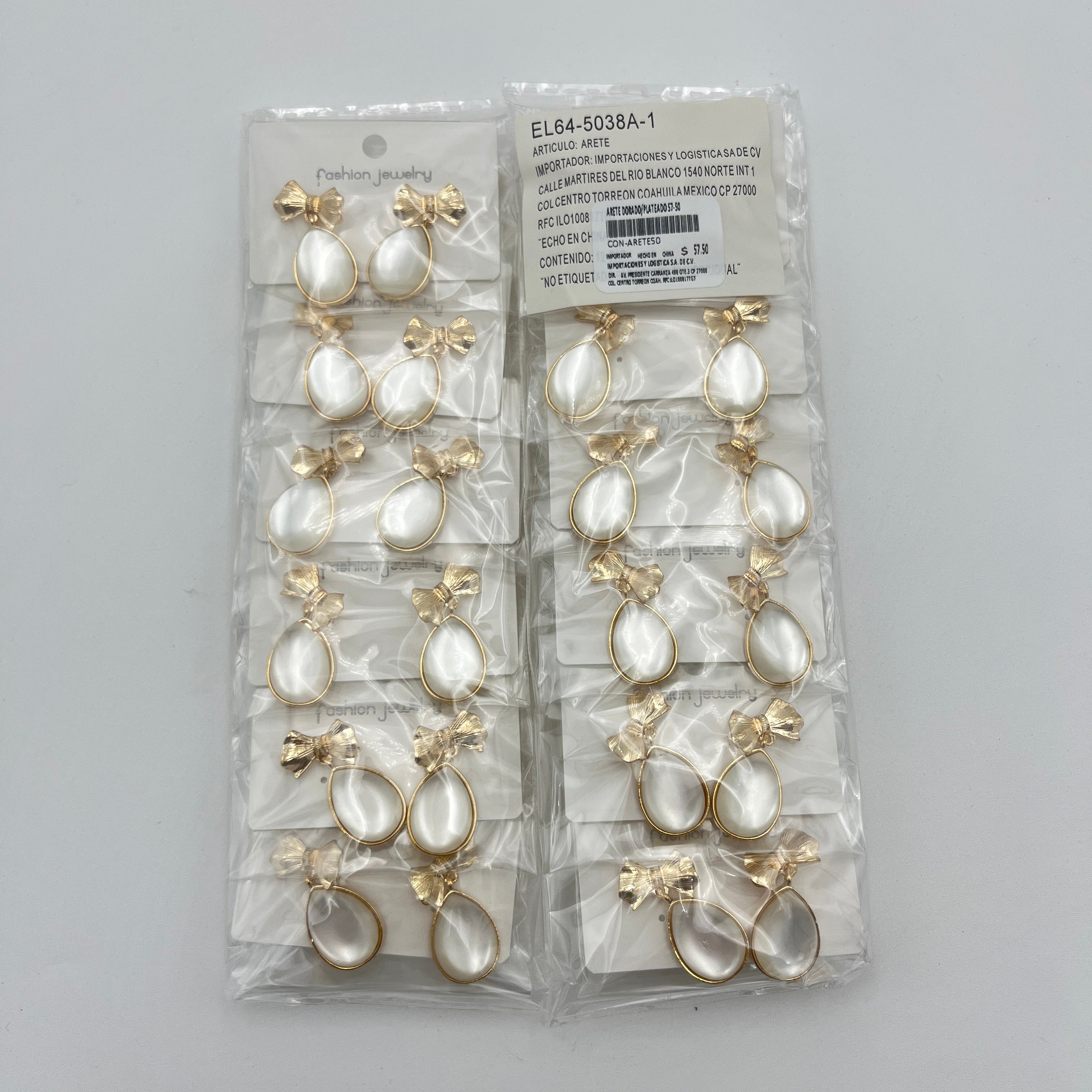 Arete Dorado A5 - Paquete de 12 piezas 11.25 c/u