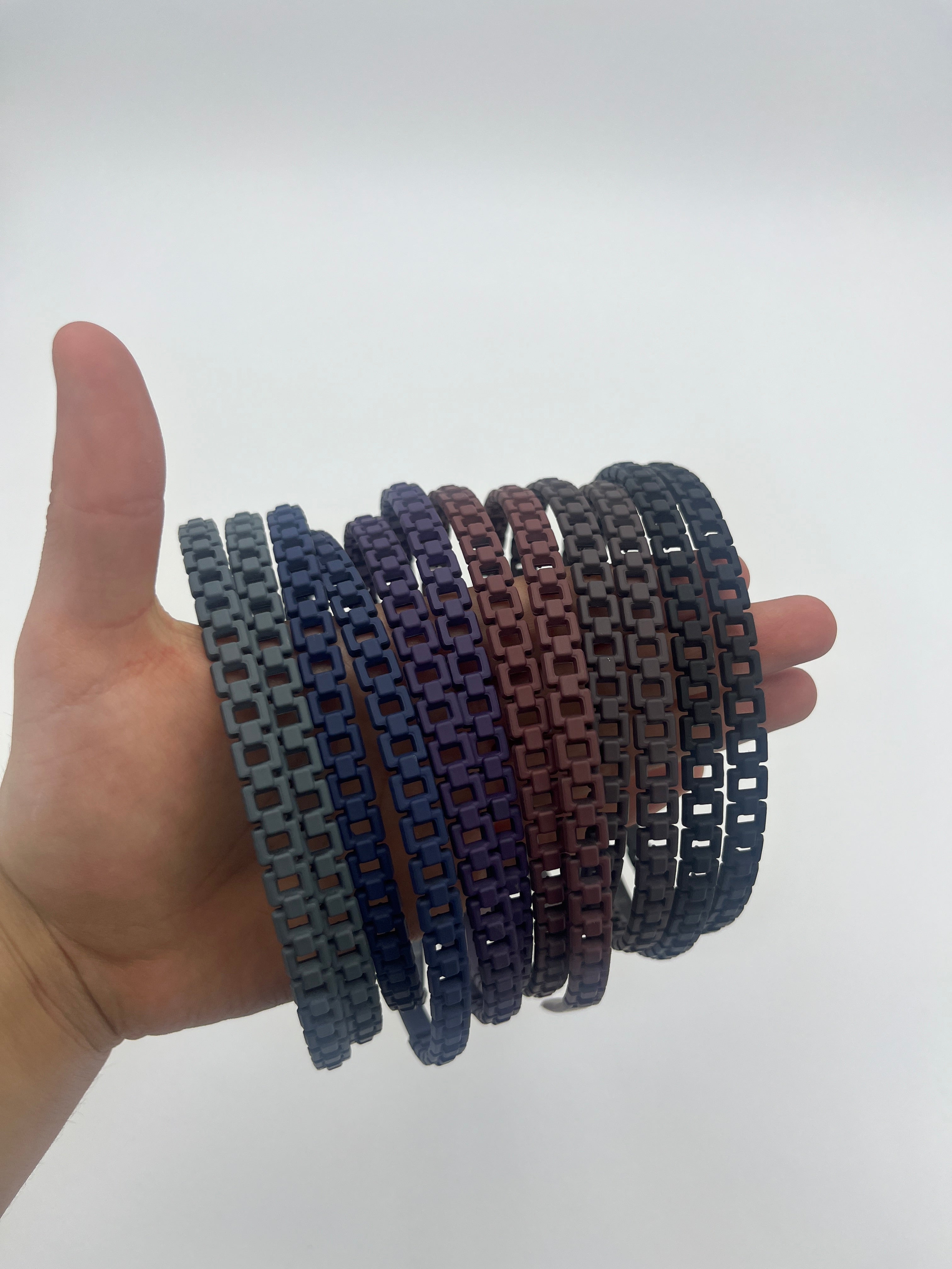 Diadema cuadros Colores Surtidos - Paquete de 12 piezas 1.83 c/u