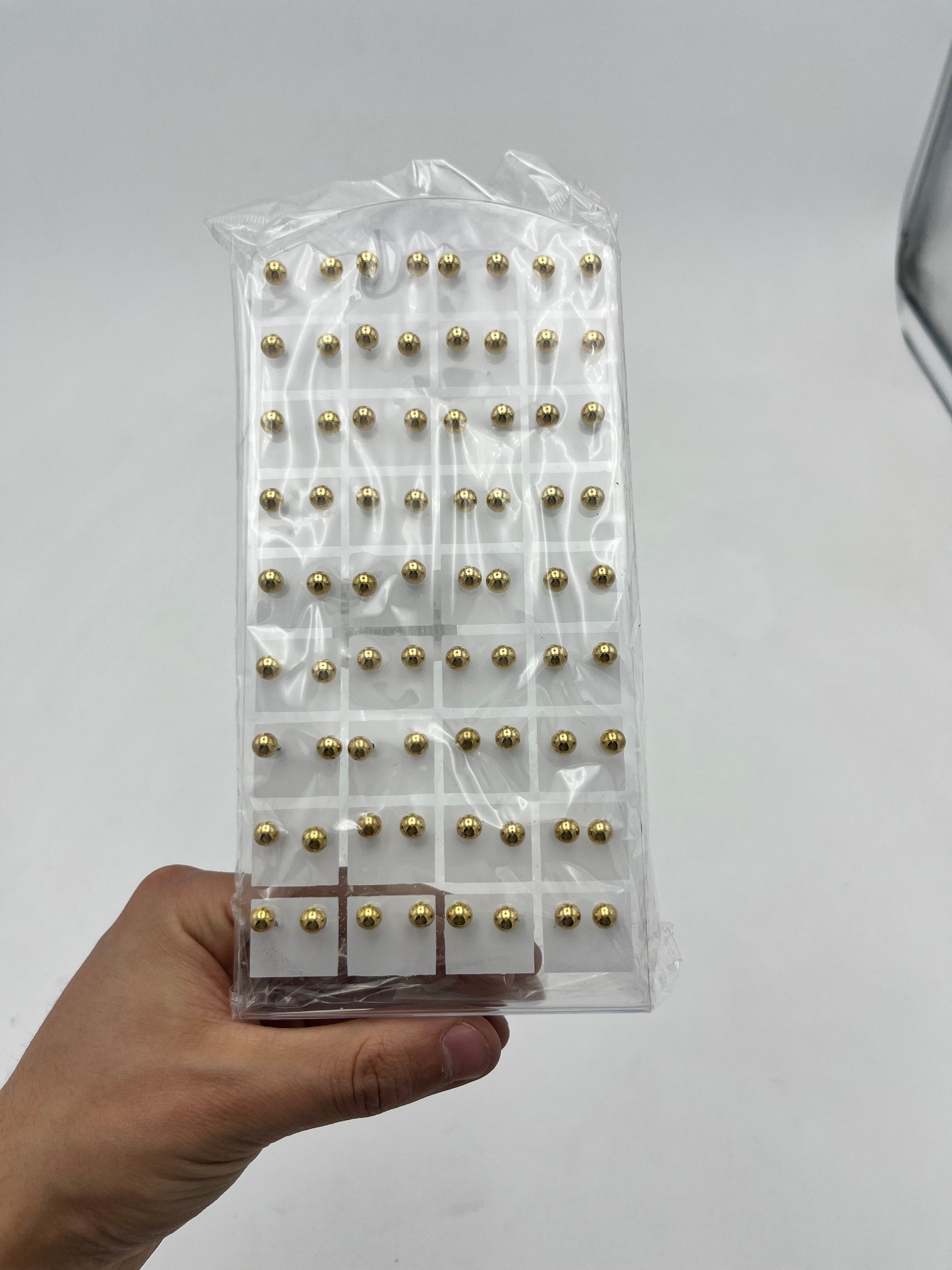 Broqueles Perla Dorada - Paquete de 36 piezas 1.75 c/u