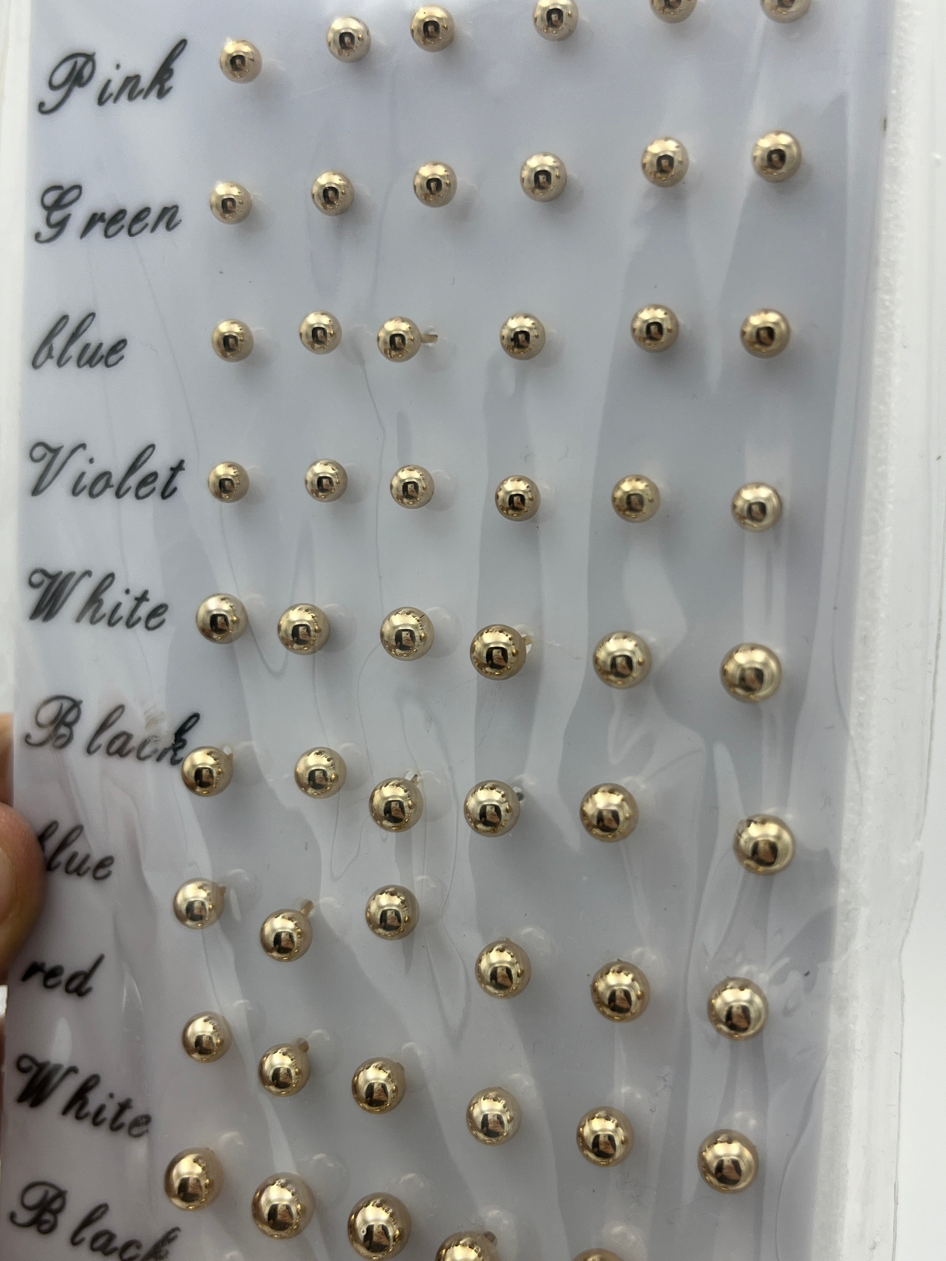 Broqueles dorados tamaños variados - Paquete de 36 piezas 1.75 c/u