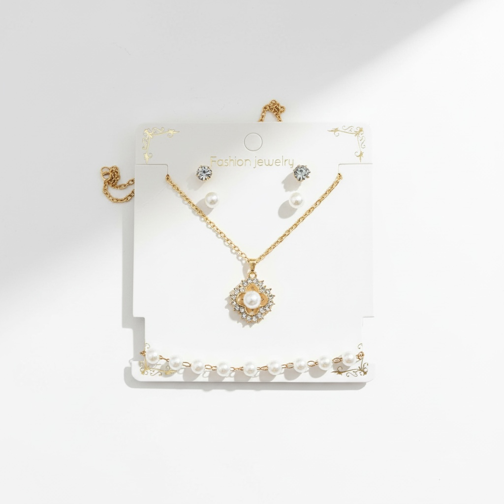 Collar con Aretes y Pulsera A5 - Paquete de 12 piezas 11.25 c/u