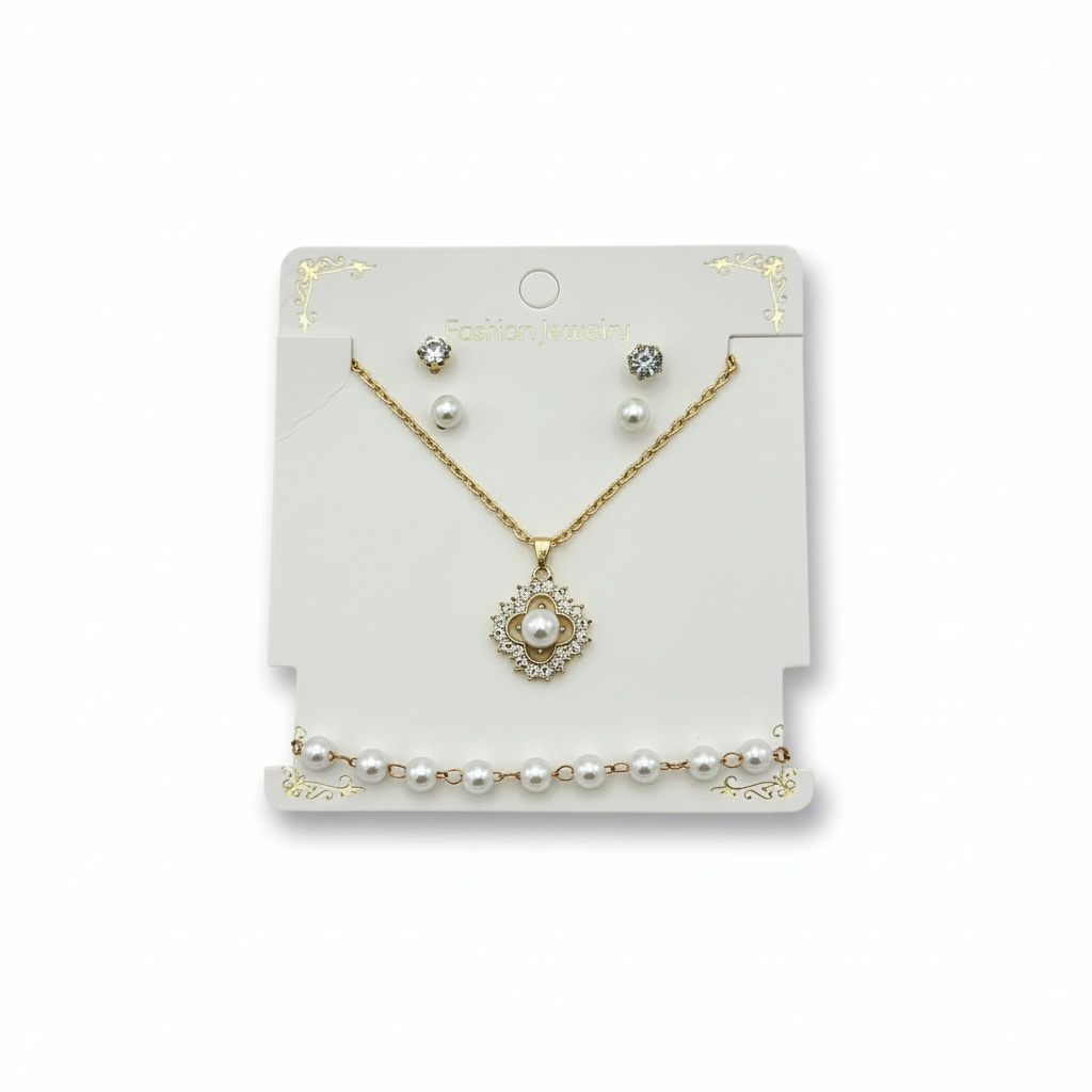 Collar con Aretes y Pulsera A5 - Paquete de 12 piezas 11.25 c/u