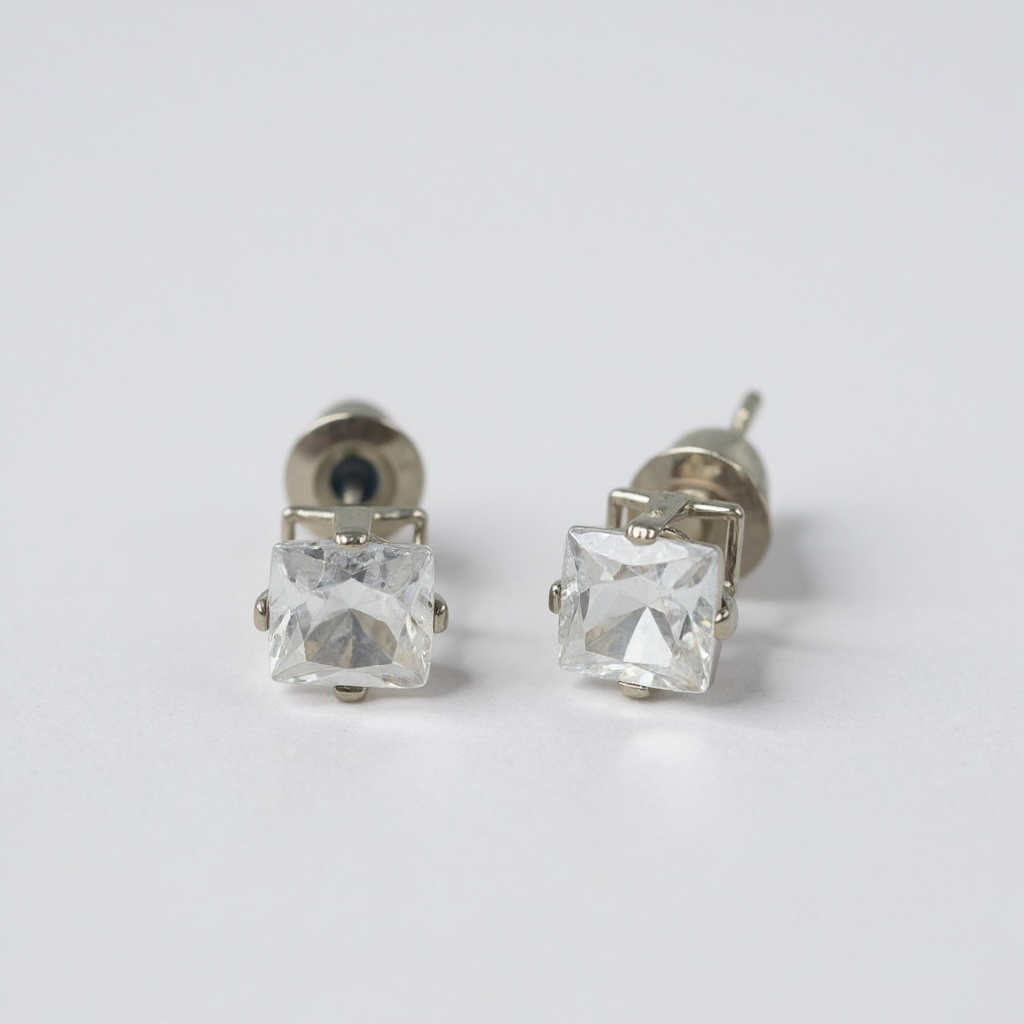 Broqueles zirconia cuadrados - Paquete de 36 piezas 1.75 c/u