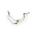 Pulsera Doble Capa con Cuentas Blanca y Carita Feliz - Paquete de 12 piezas 14.08 c/u