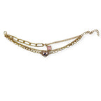 Pulsera triple Corazon y Flor - Paquete de 12 piezas 14.08 c/u